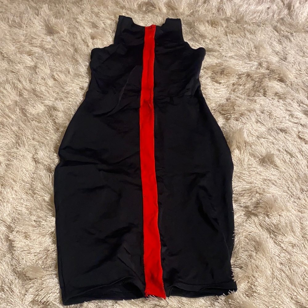 Red stripe dress